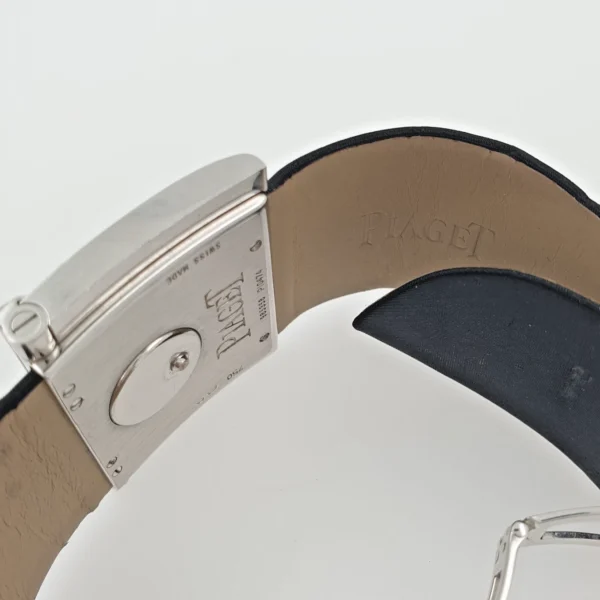 Big Piaget Limelight 18k White Gold Diamond Love Letter Secret Black Satin Strap - Image 11