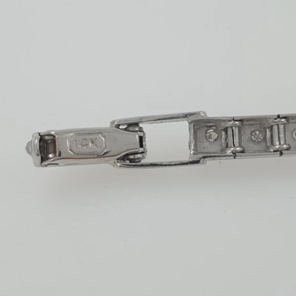 Lady Rolex Vintage Hidden Manual Watch 14k White Gold with Diamonds Circa 1950s - Image 10