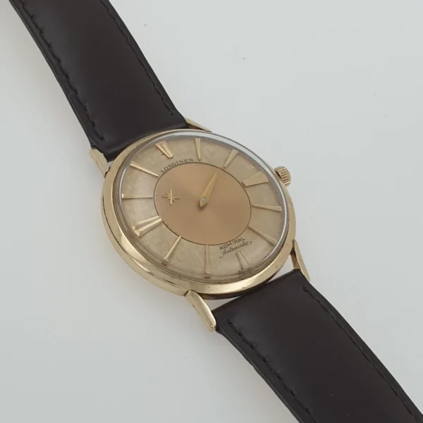 Longines Admiral Mystery Dial 14k Yellow Gold Filled Automatic Men Watch - Image 3