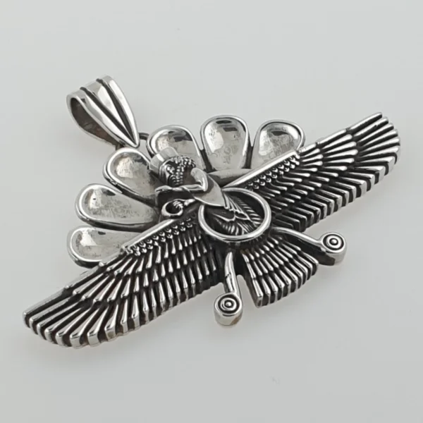 Wise Ahura Mazda Persian 925 Silver Amulet Pendant Pagan Deity Zoroastrianism - Image 4