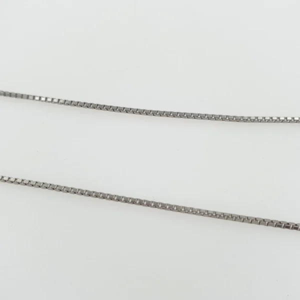 Platinum Women Necklace with Diamond Chain Bar Pendant - Image 6