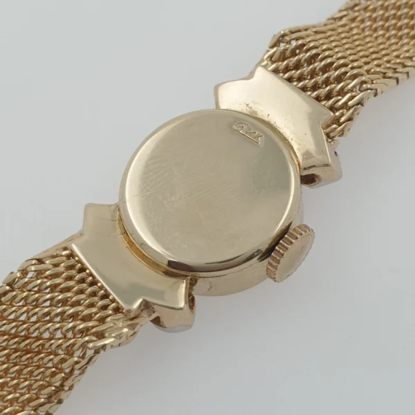 Rolex Precision Vintage 14k Yellow Gold Lady Watch with Natural Diamonds 1950s - Image 7