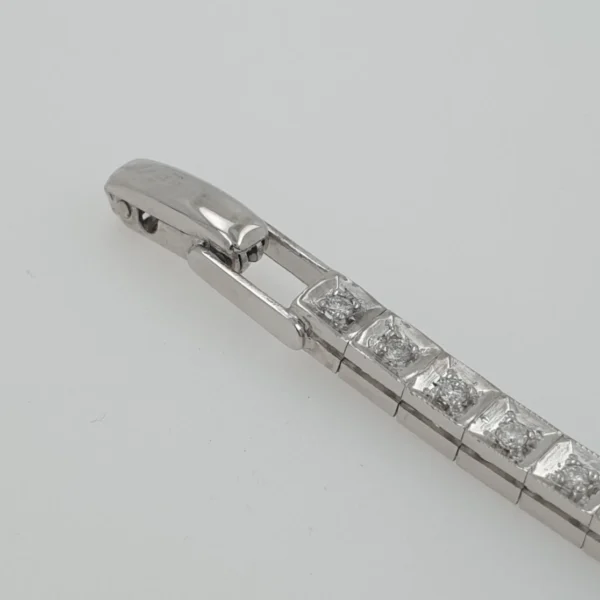 Lady Rolex Vintage Hidden Manual Watch 14k White Gold with Diamonds Circa 1950s - Image 9