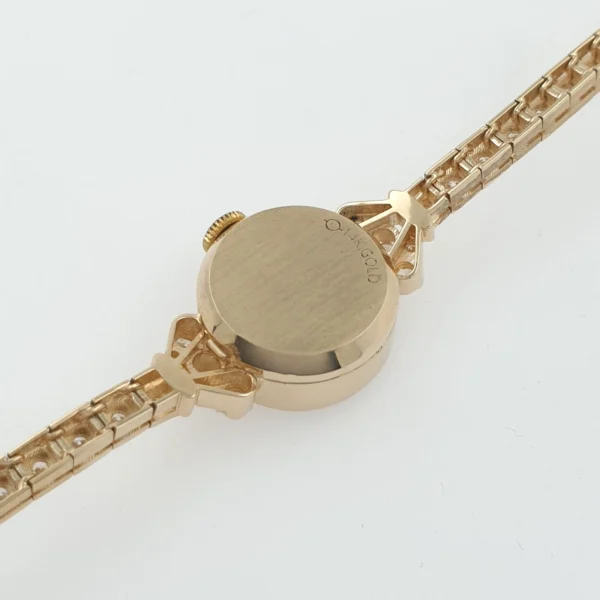 Lady Vintage Rolex Manual Watch 14k Yellow Gold with Diamonds Circa 1950s - Image 5