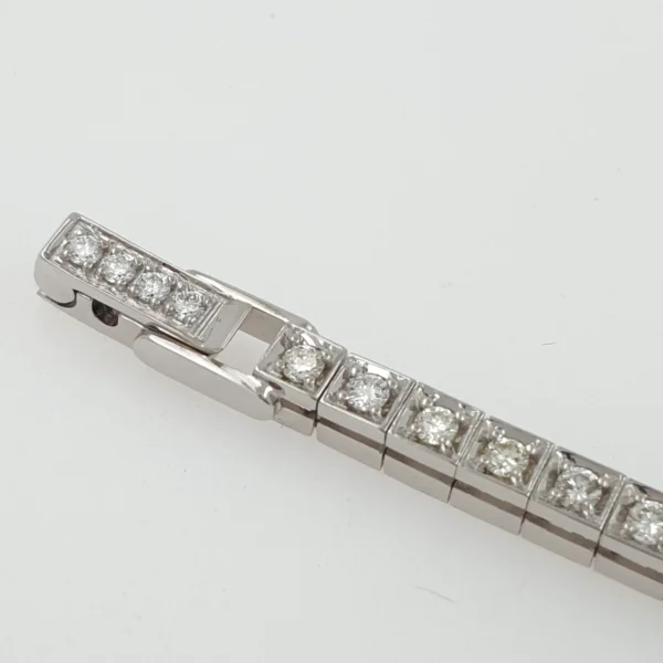 Lady Rolex Vintage Manual Watch 14k White Gold with Natural Diamonds 1950s - Image 5