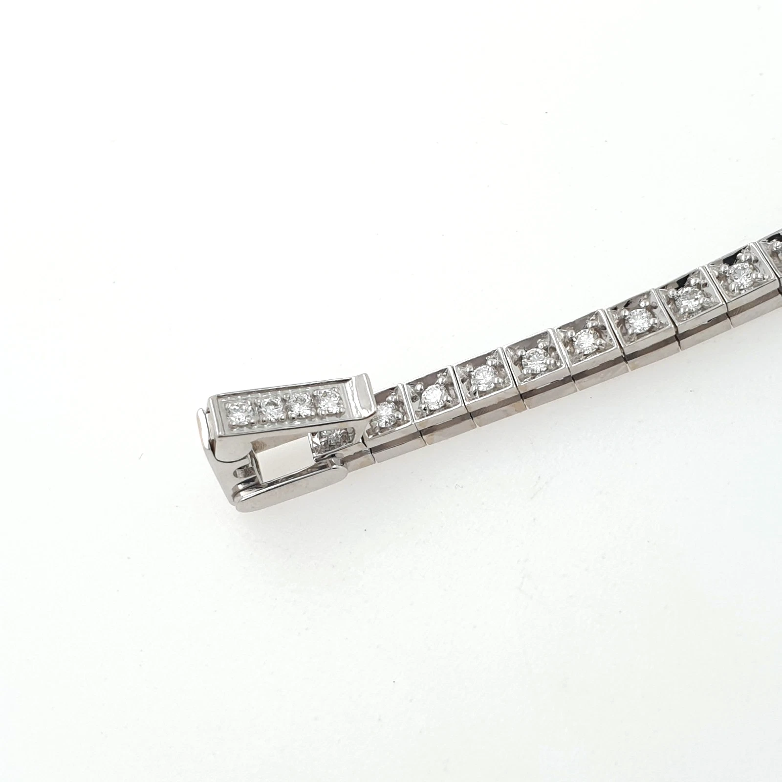 Lady Vintage Rolex Manual Watch 14k White Gold with Tennis Diamonds Circa 1950s - Image 7