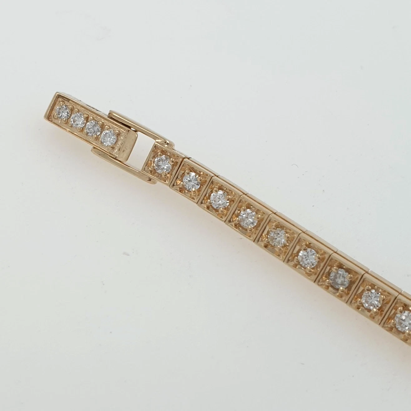 Lady Vintage Rolex Manual Rectangular Watch 14k Yellow Gold with Diamonds Circa 1950s - Image 9