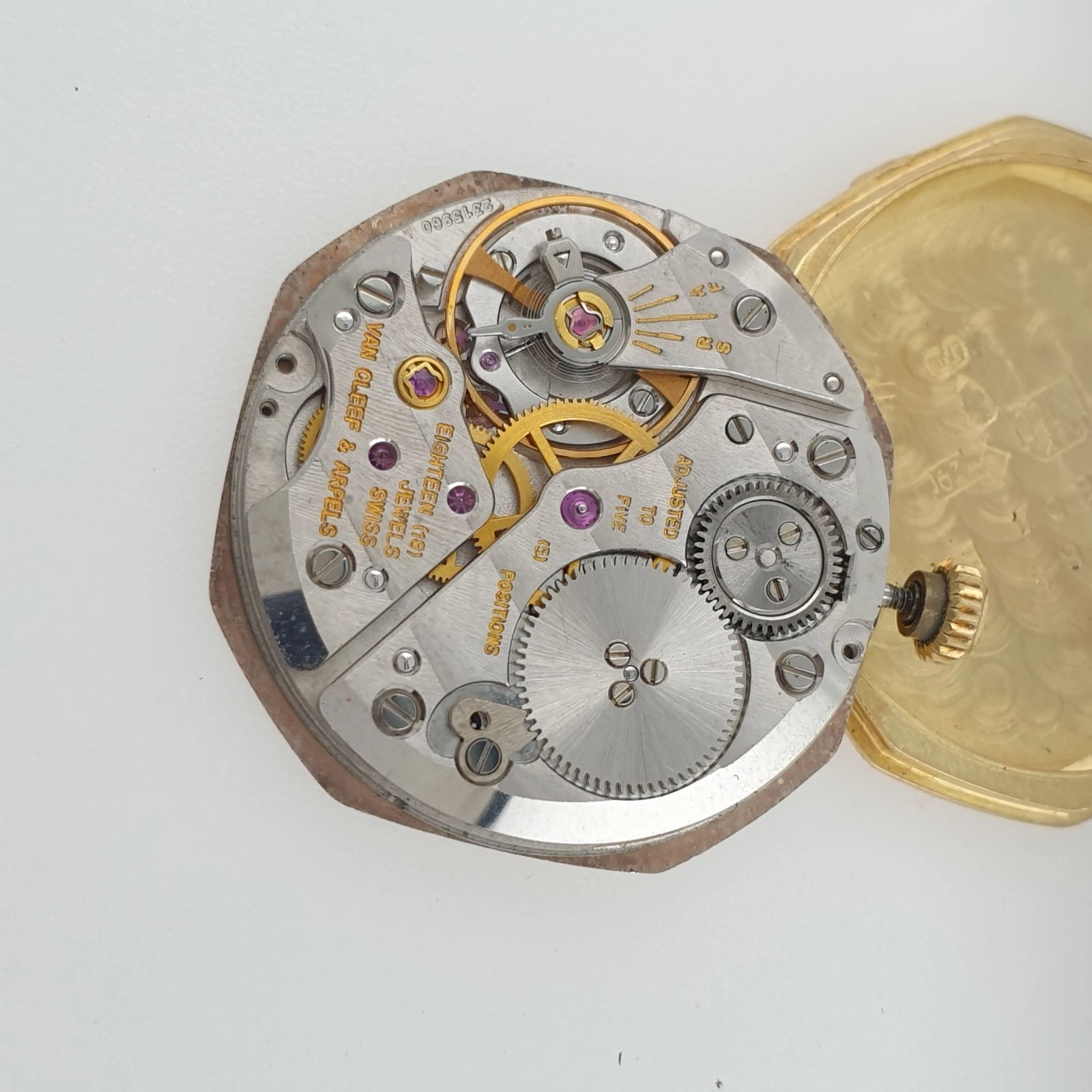 Vintage Van Cleef VCA Lady Watch 18k Gold & Natural Diamonds Manual Wind C1980 - Image 7