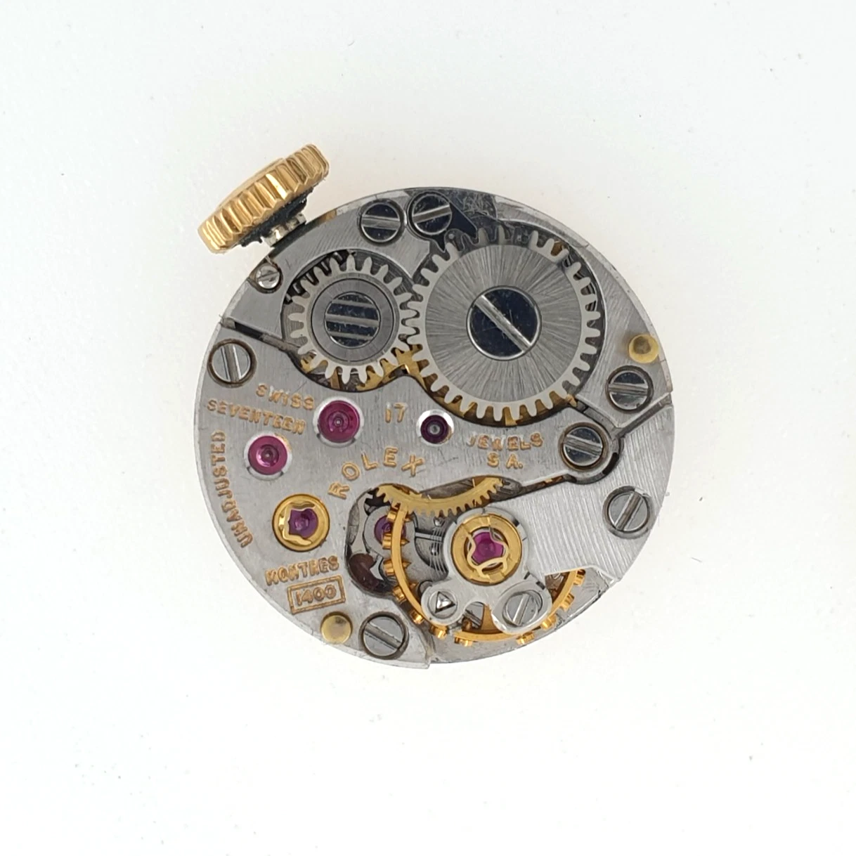 Lady Vintage Rolex Manual Watch 14k Yellow Gold with Tennis Diamonds Circa 1950s - Image 9