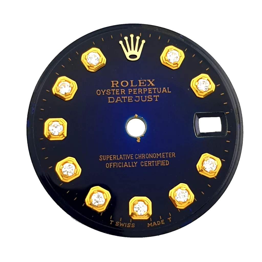 Rolex 26mm Oyster Perpetual Datejust Blue Black Gradient Dial Diamond Markers