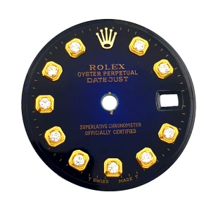 Rolex 26mm Oyster Perpetual Datejust Blue Black Gradient Dial Diamond Markers