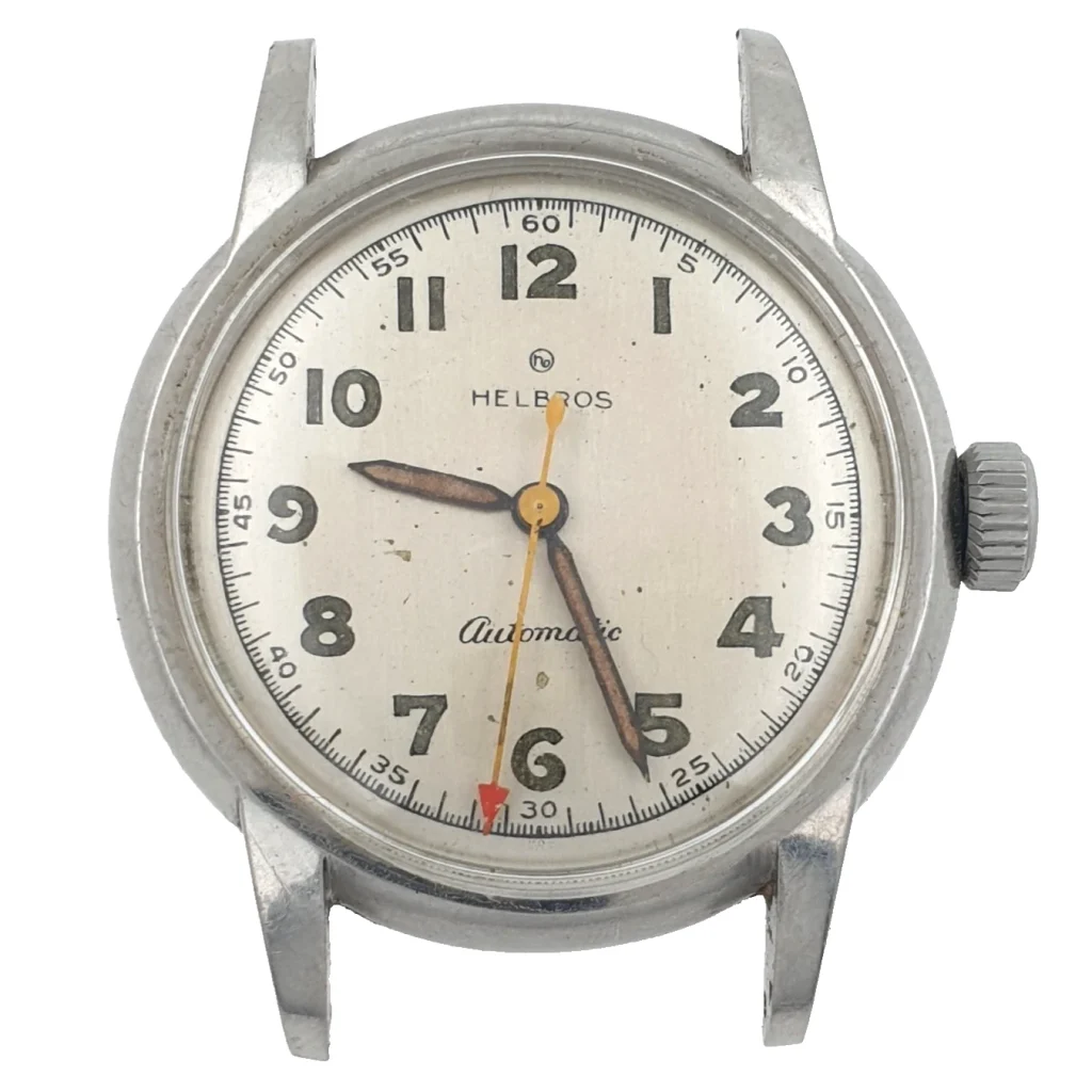 Vintage Helbros 31mm Automatic Movement Caliber 62H 17J Stainless Steel Case
