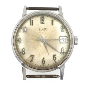 Vintage Elgin 33mm Cal. 870 Calendar Date Unisex Watch Case & Movement 17 Jewels