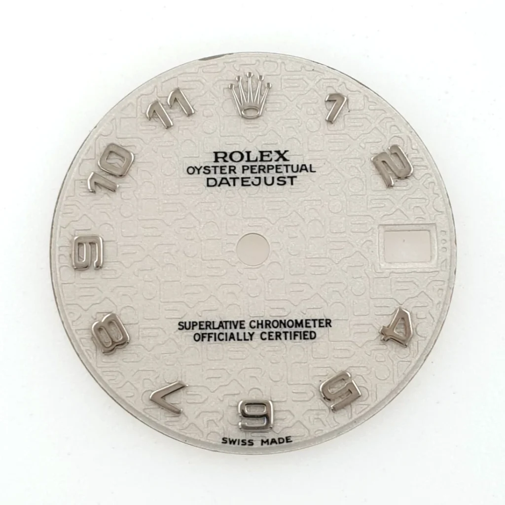 Rolex Oyster Datejust 31mm White Arabic Anniversary Dial Silver Numbers