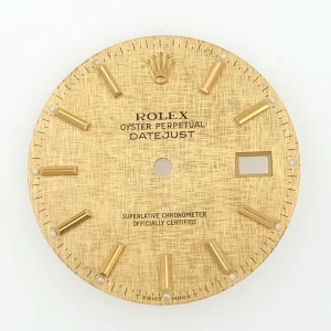 Rolex 36mm Champagne Gold Color Textured Dial Oyster Perpetual Datejust Cal 3035