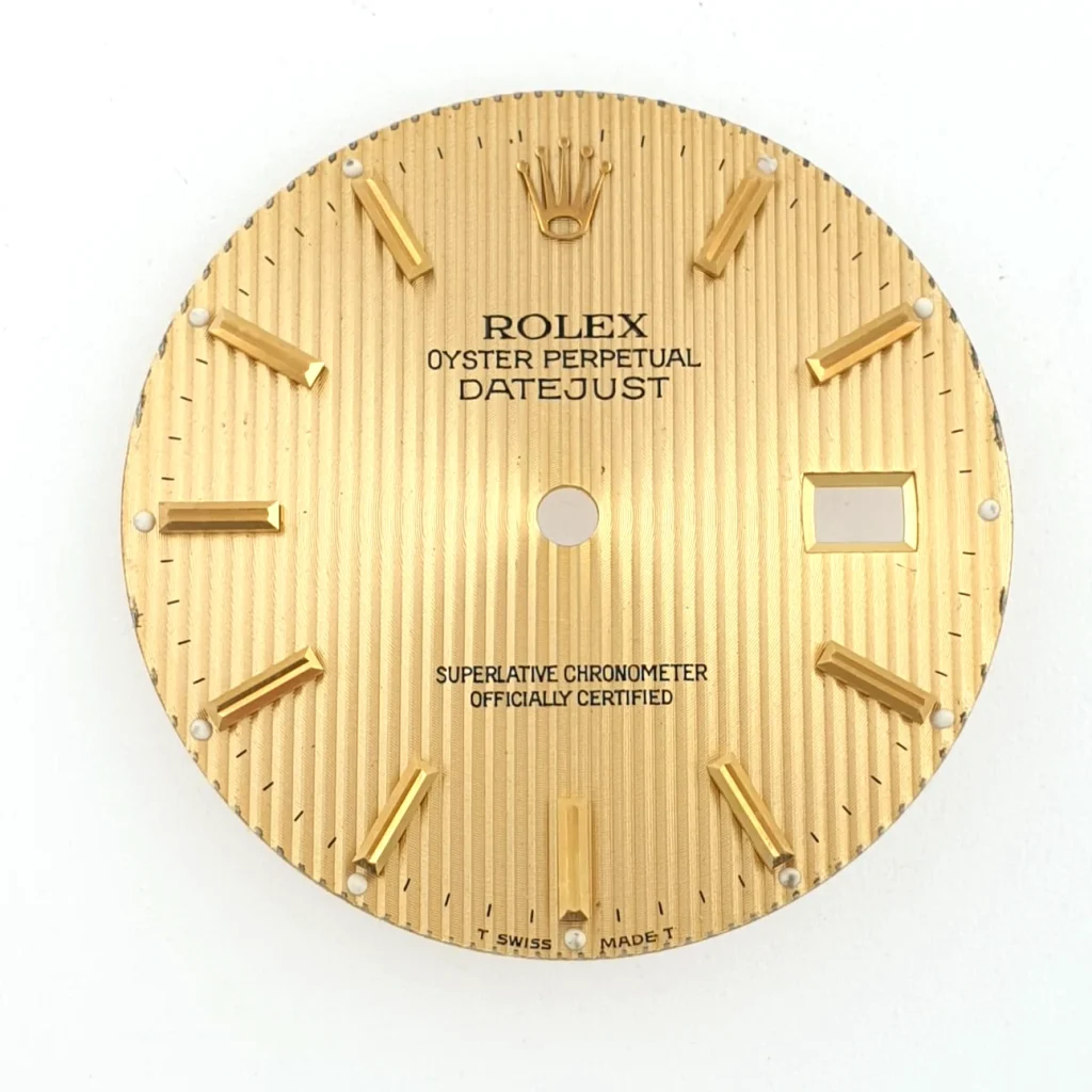 Rolex 36mm Champagne Gold Tapestry Dial Oyster Perpetual Datejust Cal 3035