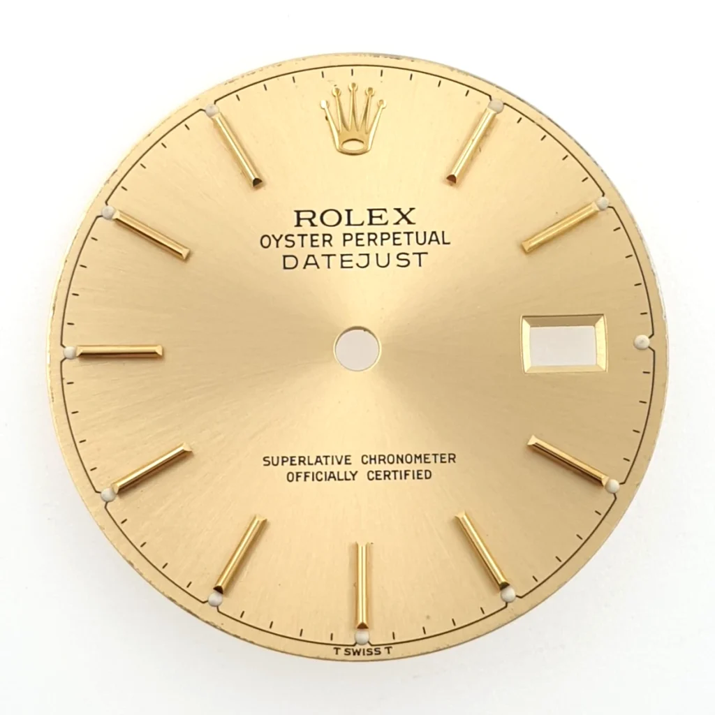 Rolex 36mm Champagne Color Dial Oyster Perpetual Datejust Quickset Cal 3035