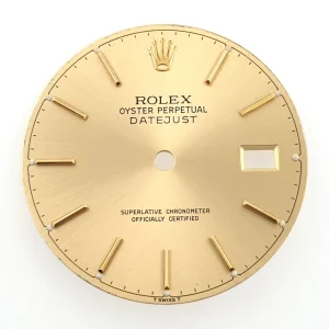Rolex 36mm Champagne Color Dial Oyster Perpetual Datejust Quickset Cal 3035