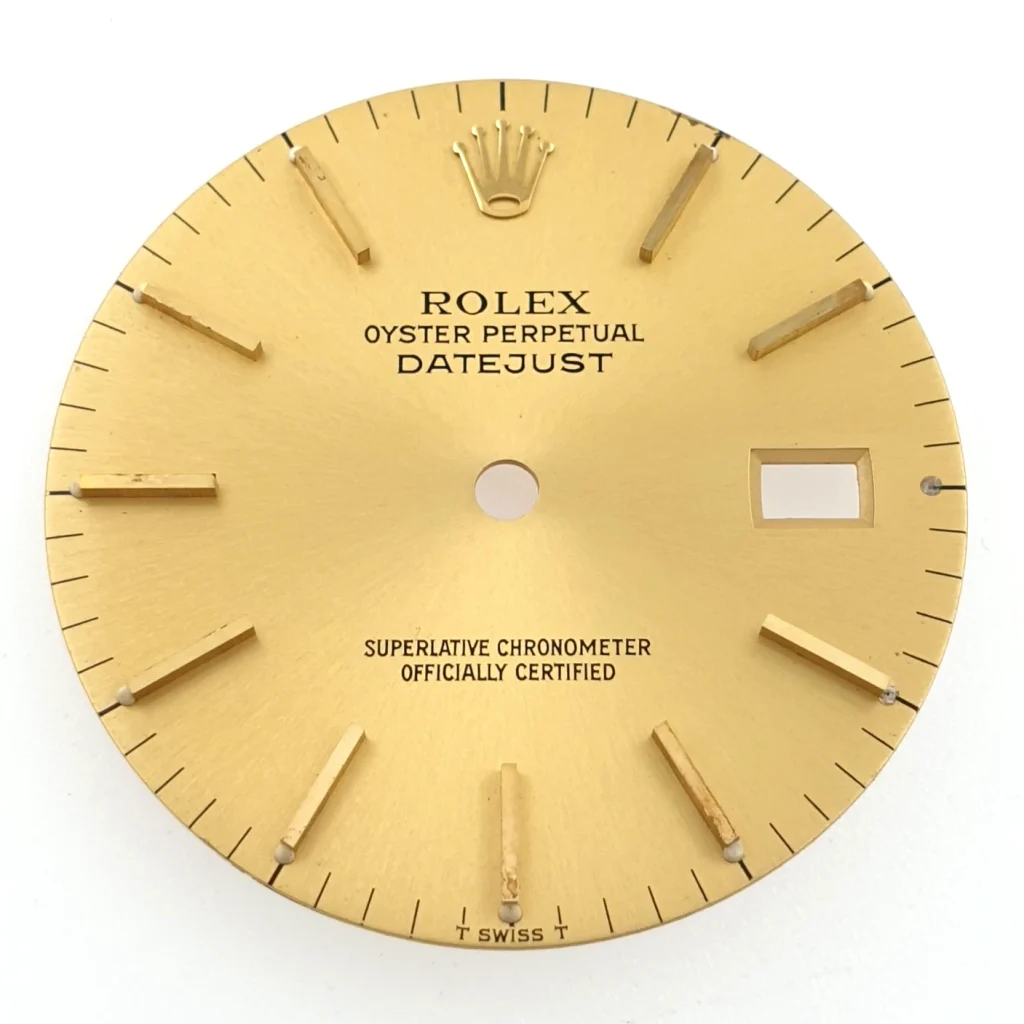 Rolex 36mm Champagne Color Dial Oyster Perpetual Datejust Quickset Cal 3035