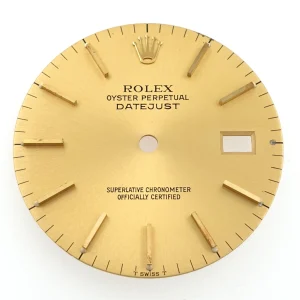 Rolex 36mm Champagne Color Dial Oyster Perpetual Datejust Quickset Cal 3035