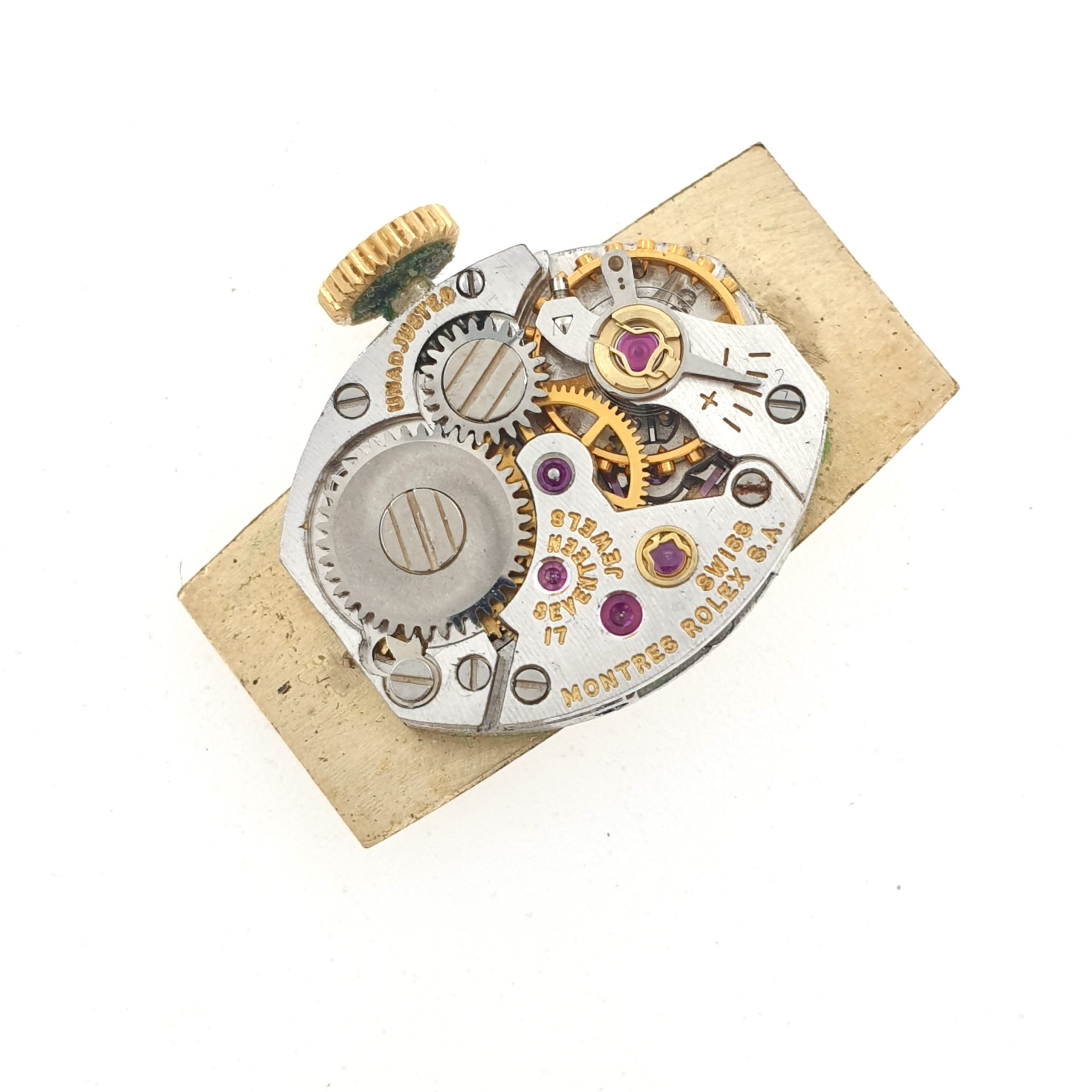 Lady Rolex Vintage Manual Watch 14k Yellow Gold with Natural Diamonds 1950s - Image 9