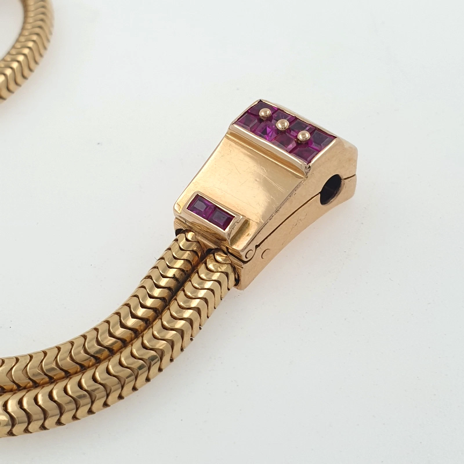 Extremely Rare Longines Vintage Manual 3L Watch 1940s 14k Gold Diamonds Rubies - Image 11